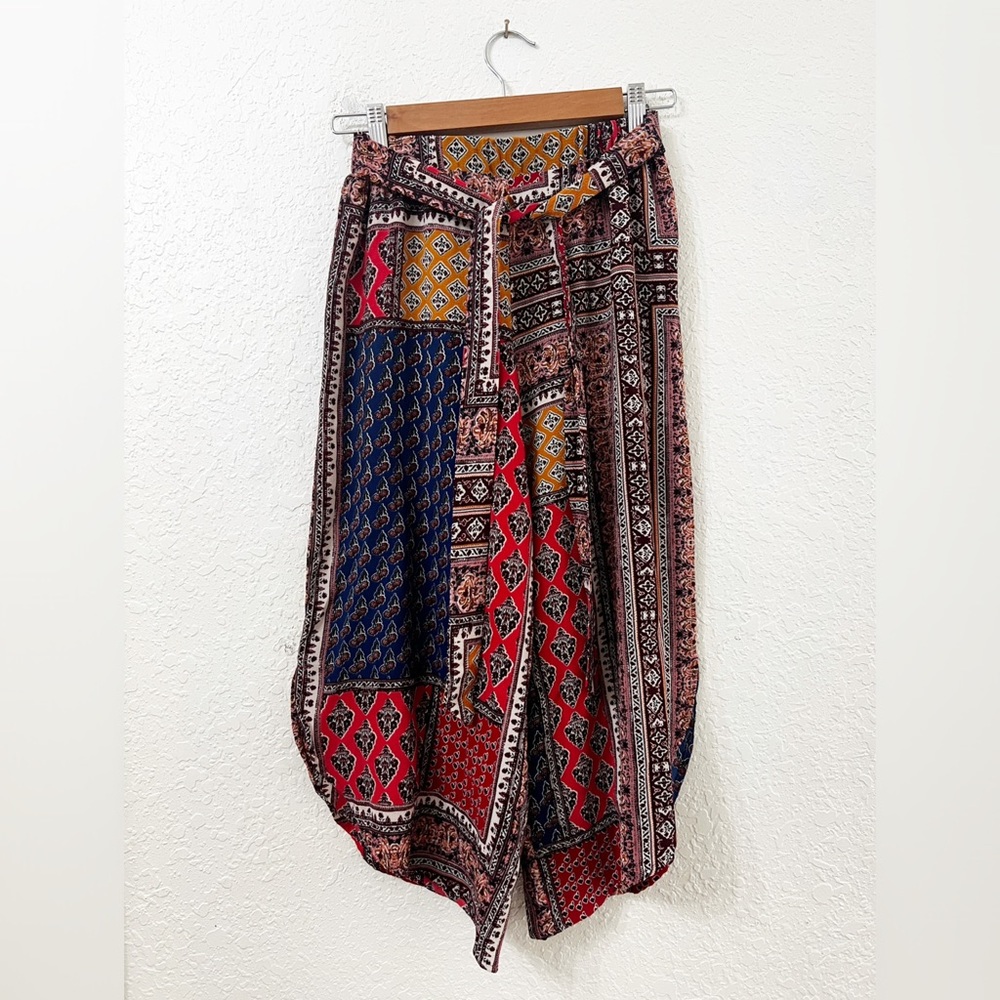 Anthro - Faveur Festival Flowy Wide Leg Crop Pants - S